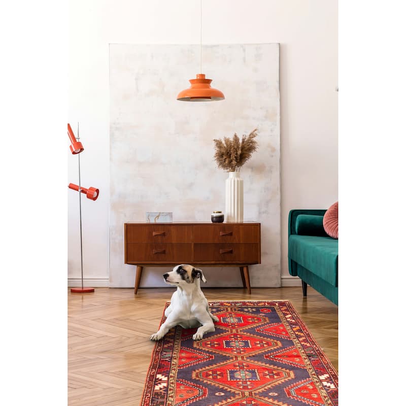 ECARPETGALLERY Hand-knotted Konya Anatolian Navy Wool Rug - 3'6 x 7'11