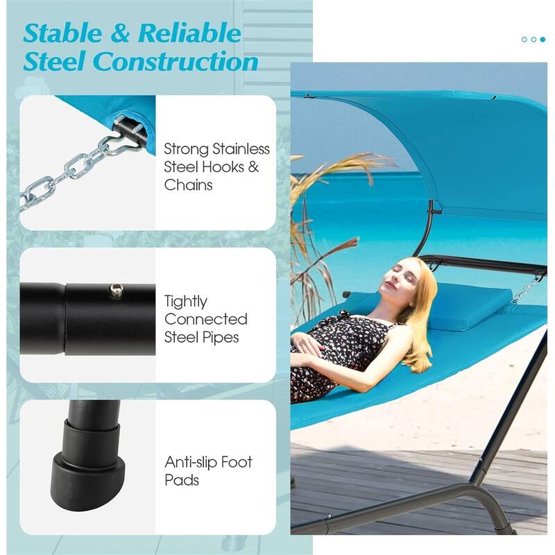 Patio Hanging Chaise Lounge Chair