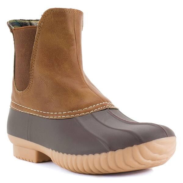 Shop Avanti Women S Rocky Rain Boots Gored Pull On Faux Suede Duck Boot Rainboots Overstock 28519132