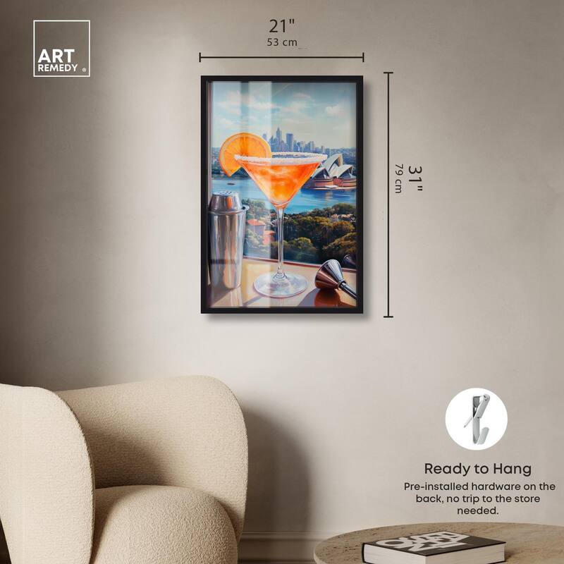 Classy Drink in Australia Shadowbox by Art Remedy