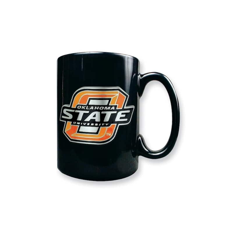 Collegiate Oklahoma State University 15 Oz. Black Ceramic Mug