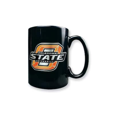 Collegiate Oklahoma State University 15 Oz. Black Ceramic Mug
