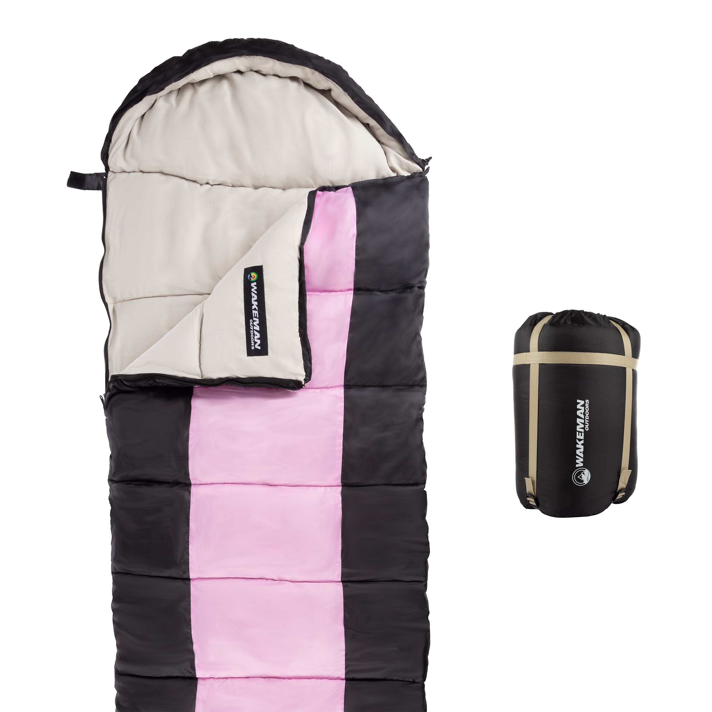 Sleeping Bag 35F Rated 3 Season Envelope Style with Hood for Outdoor Camping Backpacking with Carry Bag by Wakeman Outdoors Bed Bath Beyond 27872748