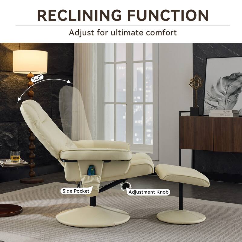 Massage Recliner Chair with Ottoman