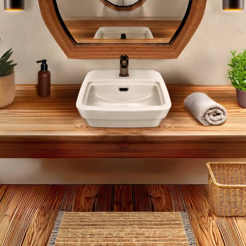 Whitehaus B-EVO14 13-3/8" Rectangular Vitreous China Wall Mounted
