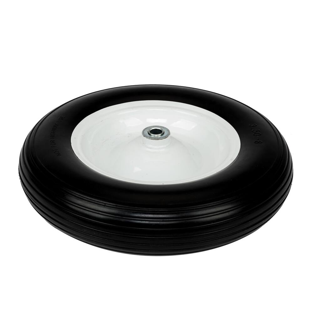 14.2" Tool Car PU Solid Foaming Wheel Black - 14.2"