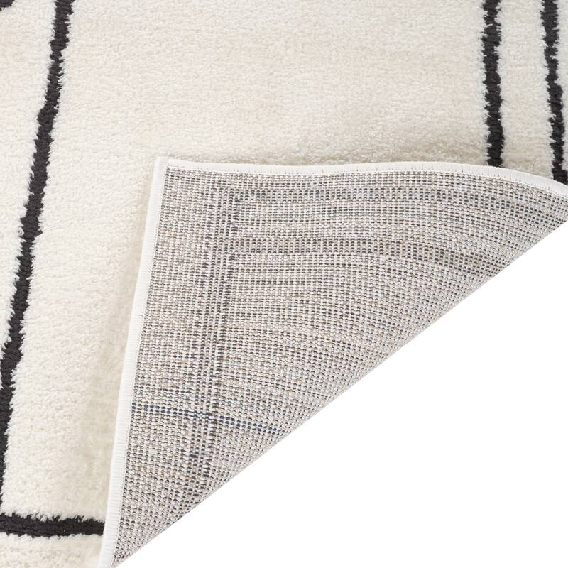 Mulan Ivory Moroccan Power-Loom Area Rug 2' x 3'