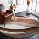 preview thumbnail 122 of 128, SAFAVIEH Hollywood Deep Mid-Century Modern Abstract Rug 3' Round - Beige/Brown