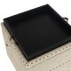 preview thumbnail 28 of 58, Adeco Fabric Square Storage Ottoman with Tray