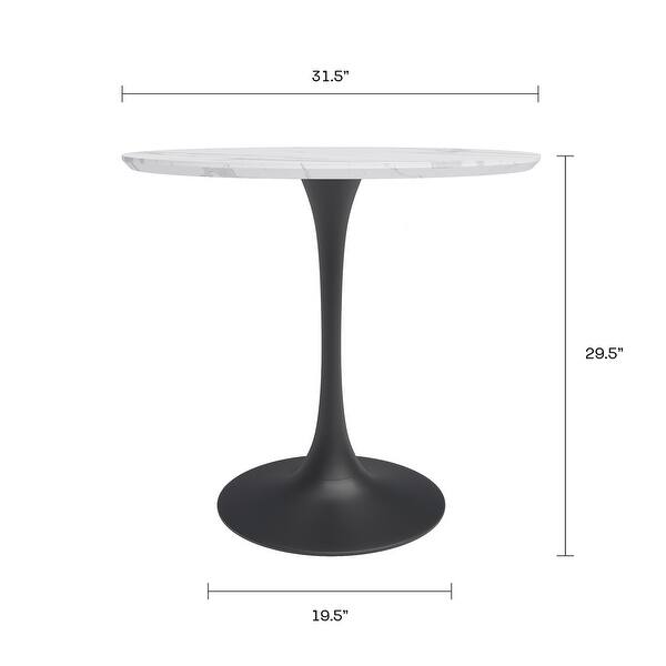 dimension image slide 1 of 6, Kurv Mid-Century Modern 3-Piece Cafe Dining Set