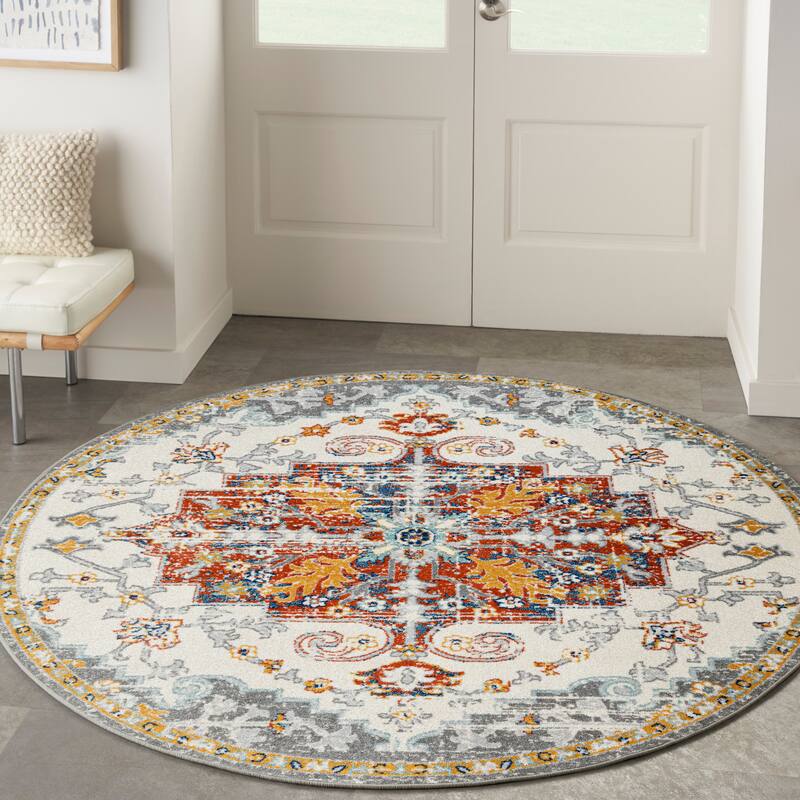 Nourison Passion Indoor only Multicolored Persian Area Rug