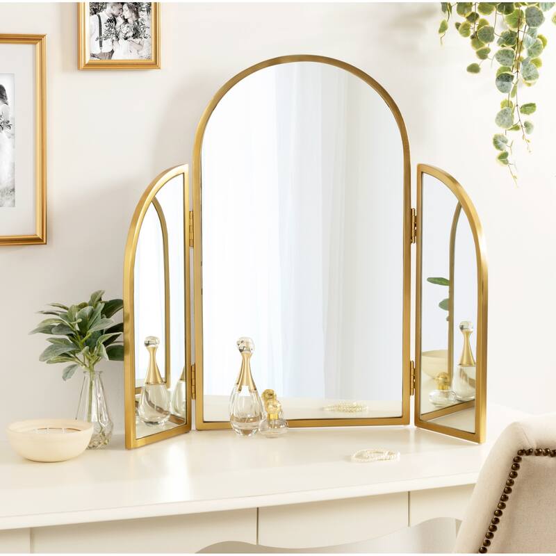 Kate and Laurel Amoli Tri-Fold Arch Mirror - 28x28