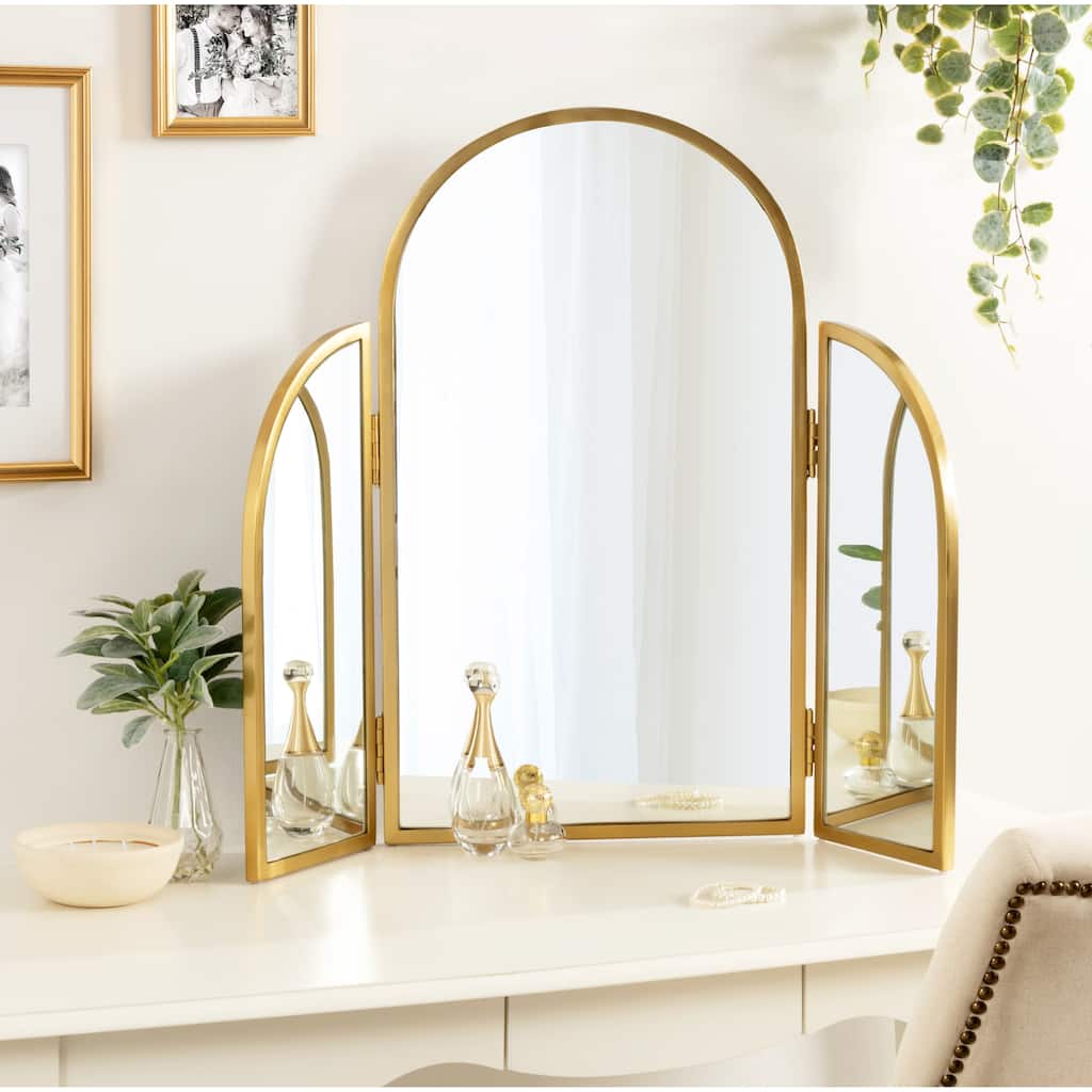 Kate and Laurel Amoli Tri-Fold Arch Mirror - 28x28
