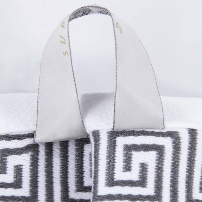 Superior Athens Cotton Floral Border Greek Key 3-Piece Towel Set