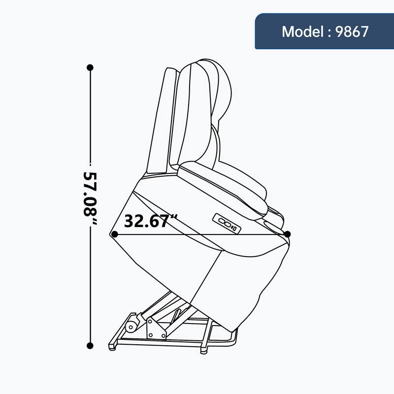 Roomfitters Power Lift Recliner Chair with Heat Massage 350lbs Heavy Duty Electric Sofa USB C Ports Cup Holders