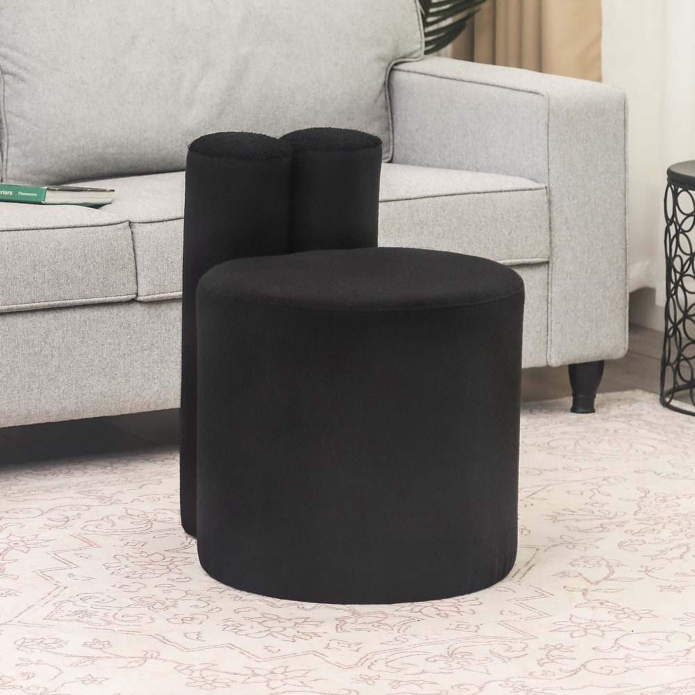 Adeco Morden Pouf Ottoman 23" Height Seat for Living Room Bedroom