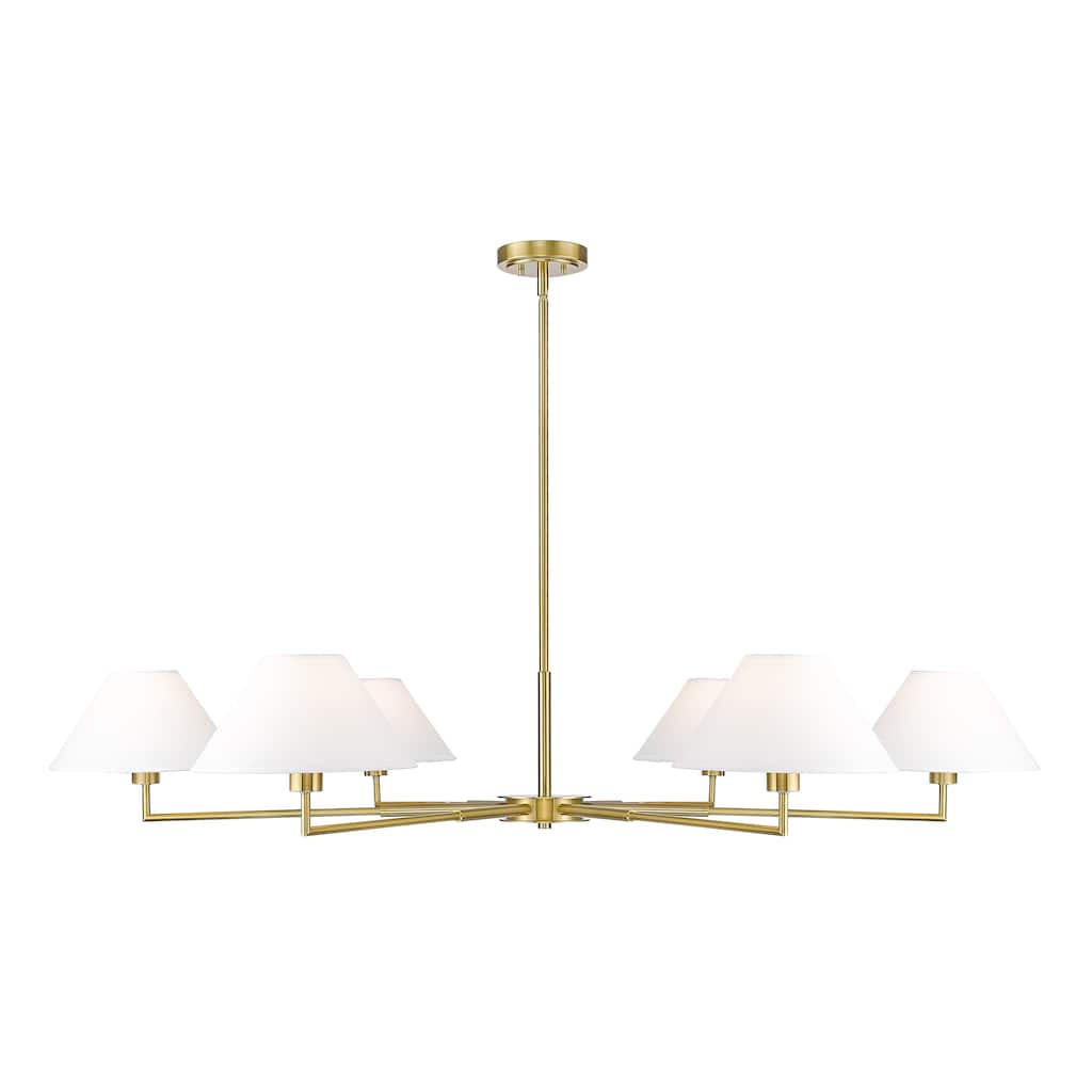 Leila 6 Light Chandelier in Luxe Gold - Luxe Gold