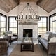 preview thumbnail 4 of 11, Acroma 24-light 47In Modern Farmhouse Large Wagon Wheel Chandelier - 47 inches
