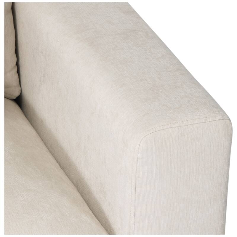 Lucca Chenille Upholstered Modular Loveseat with USB Port