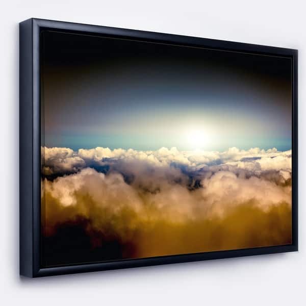 Designart Gloomy Sky Above Clouds Contemporary Landscape Framed Canvas Art Overstock