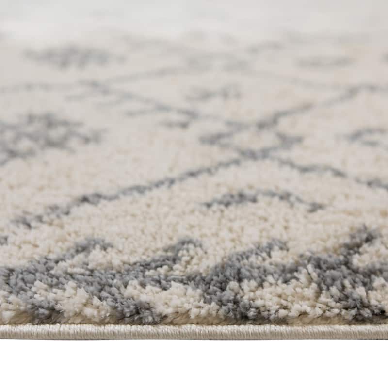 Geometric Stain Resistant Soft Area Rug