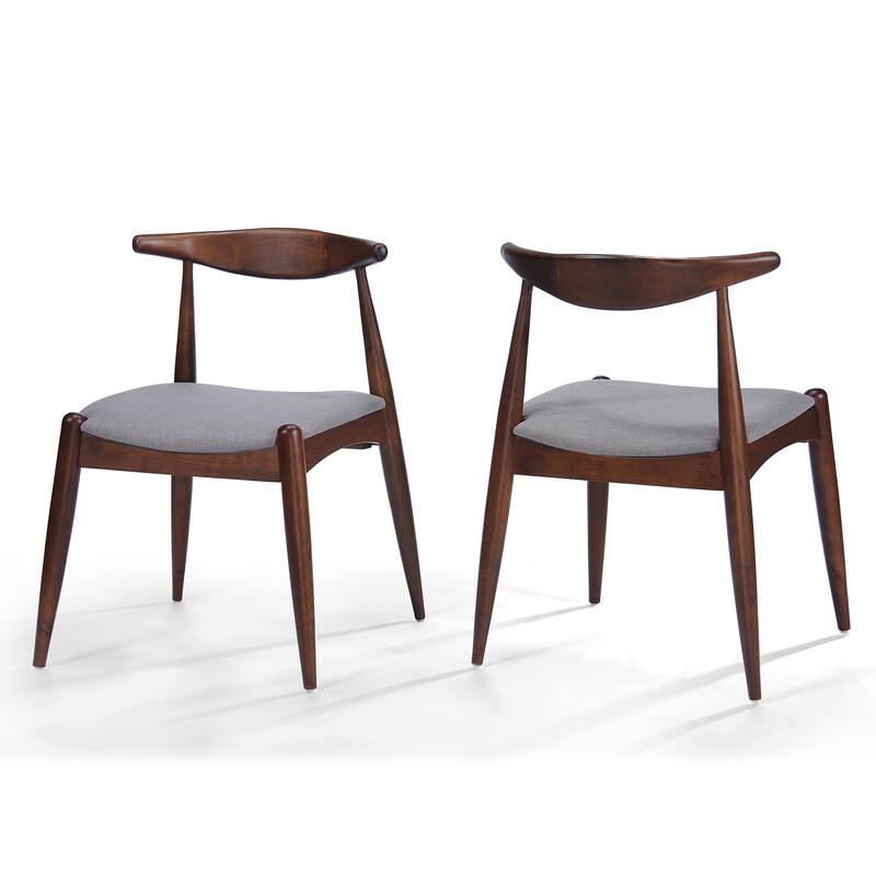 Francie Mid-Century Modern Dining Chairs (Set of 2) by Christopher Knight Home - 20.50" W x 20.25" L x 29.75" H