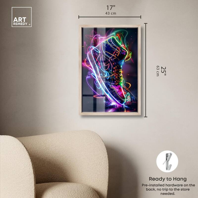 Bright Lights Sneaker Shadowbox by Art Remedy