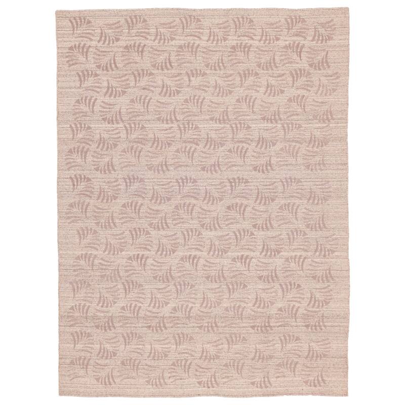 ECARPETGALLERY Flat-Weave Marrakech Taupe Wool Kilim - 5'4 x 7'3