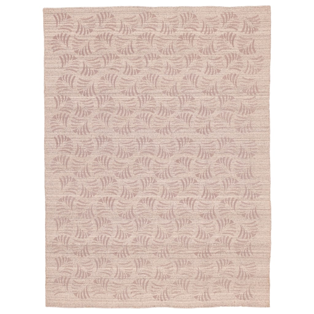 ECARPETGALLERY Flat-Weave Marrakech Taupe Wool Kilim - 5'4 x 7'3