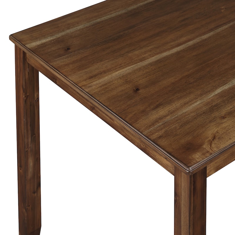 Timothy 5 Piece Counter Height Dining Table and Chairs, Square, Brown Wood
