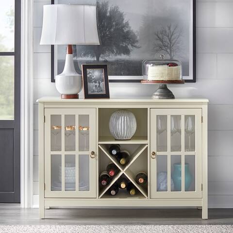 Simple Living Portland Glass Wine Buffet