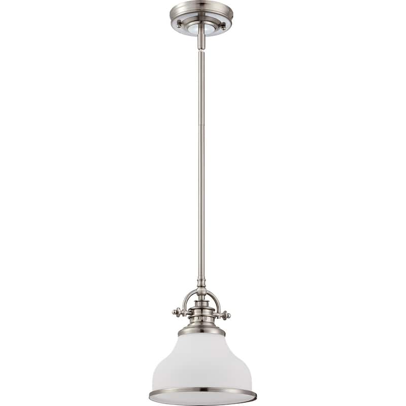 Grant 1-Light Mini Pendant in Brushed Nickel - Brushed Nickel