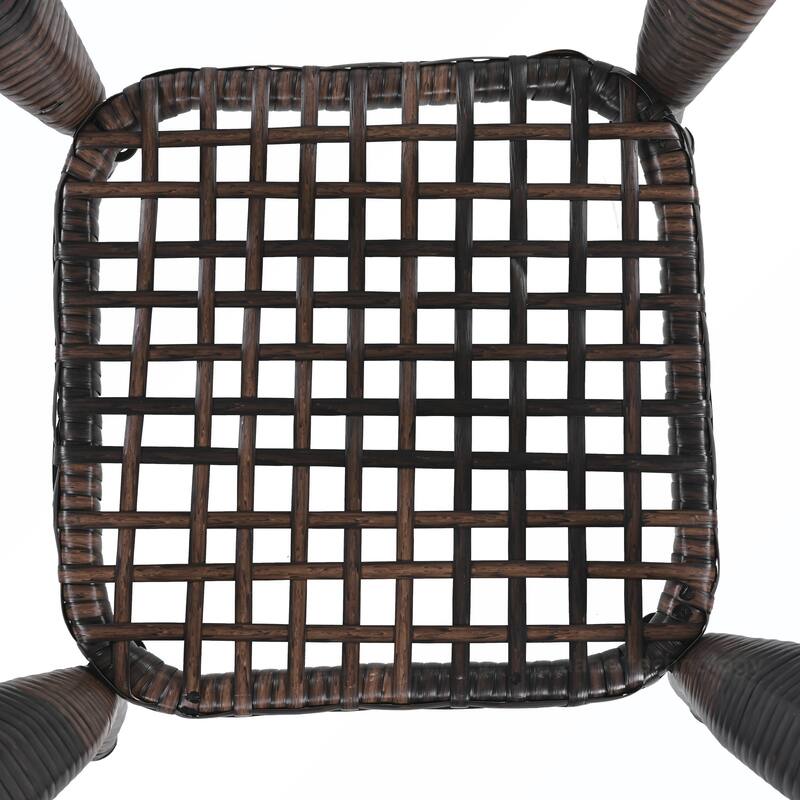 3PCS Rattan Swivel Chair and Table Set