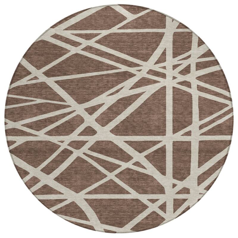 HomeRoots Geometric Transitional Rectangle Outdoor Rug