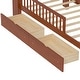 preview thumbnail 54 of 74, Safe Kids Bed Platform Bed Twin Size Wood Bed Frame with Storage Headboard and 2 Drawers Under, 3-Side Guardrails for Boys Girls