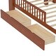 preview thumbnail 14 of 18, Twin Size Bed with Headboard Storage, Safety Guardrails, and Two Under-Bed Drawers for Organization
