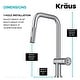 preview thumbnail 157 of 165, Kraus Urbix Industrial Solid Brass Kitchen Faucet