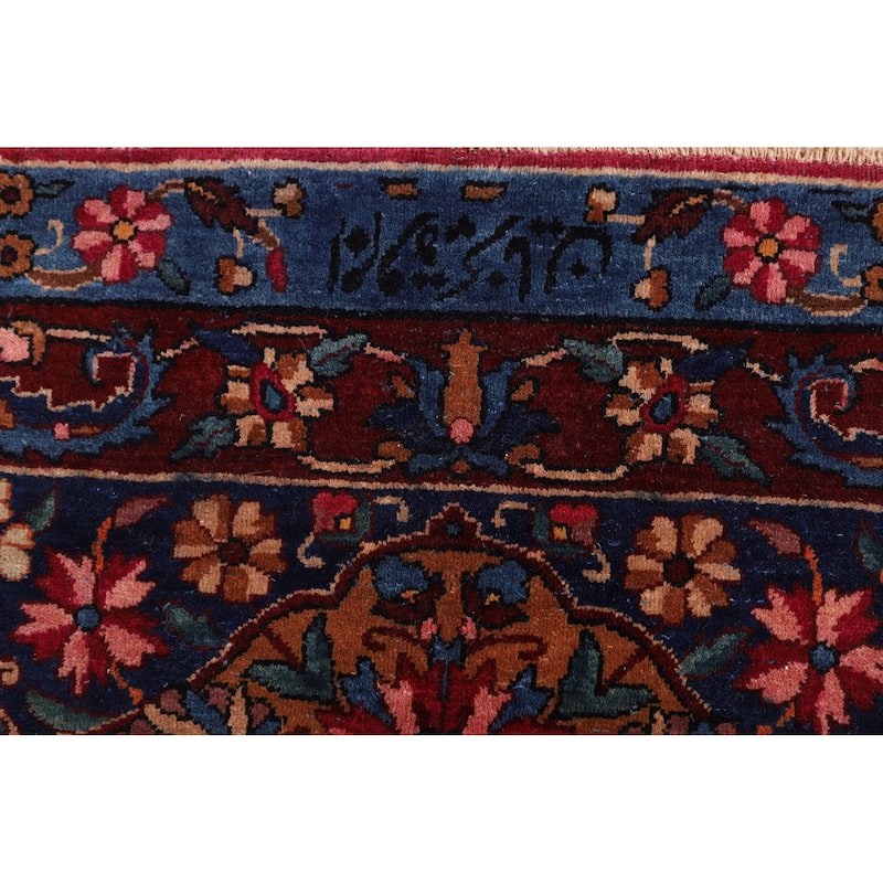 Pre-1900 Antique Kerman Ravar Persian Rug Hand-Knotted Wool Carpet - 11'10"x 21'2"