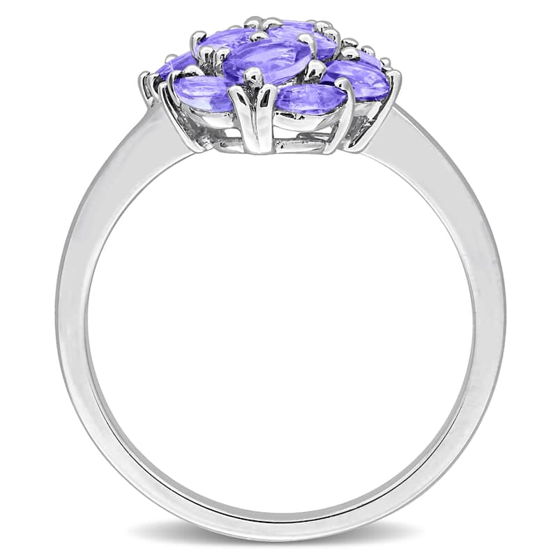 Miadora Multi-Shape Gemstone Cluster Ring Sterling Silver