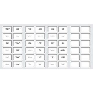 White & Black Pantry Labels Wall Decals