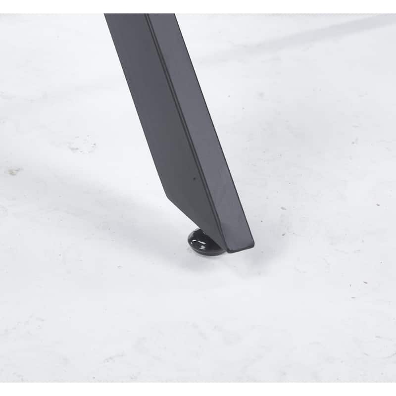 GDFStudio - Luminara Modern Contemporary 35.4" Square Tempered Glass Dining Table with Cross Base - 35.43"L