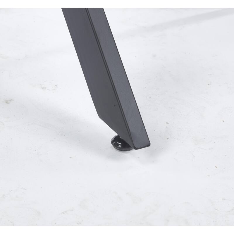 Square Glass Dining Table for 4 Person, Kitchen Table with Tempered Glass & Cross Metal Legs, Modern Leisure Coffee Table