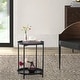 preview thumbnail 6 of 14, Adeco Side Table 2-Tier Metal Round End Table with Removable Tray - 17.5""(D)x 17.5""(W)x 20.7""(H)