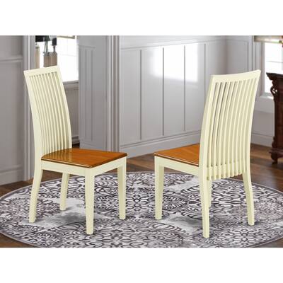 Dining Chair Set - Buttermilk & Cherry Finish - Modern Kitchen Seating
