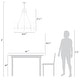 preview thumbnail 25 of 24, Farmhouse 6-Light Wagon Wheel Wood Chandelier with Seeded Glass Shade for Dining Living Room