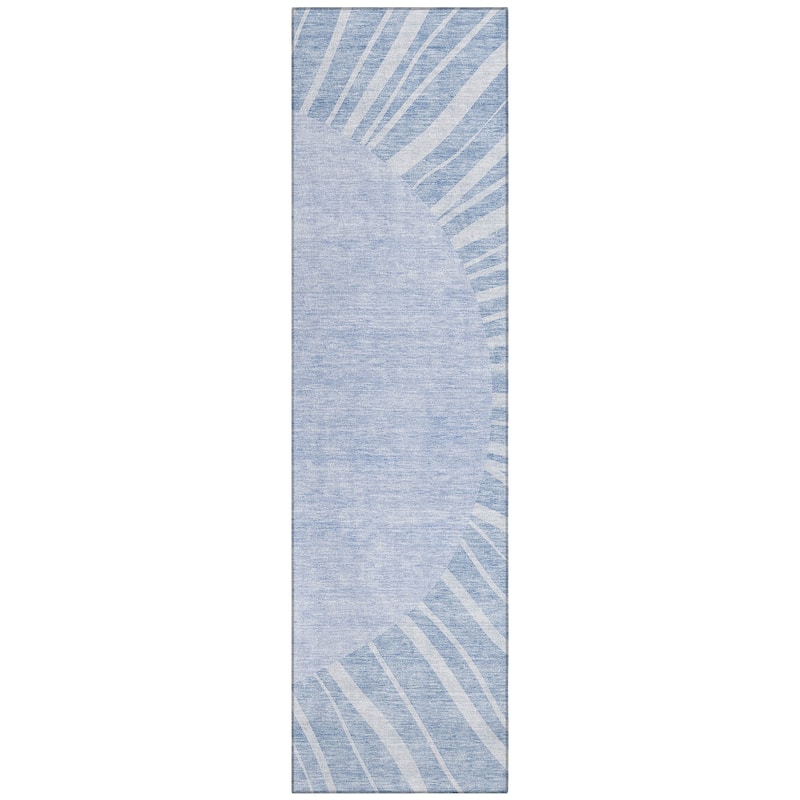 Machine Washable Indoor/ Outdoor ChantilleSunburst Modern Rug