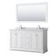 Option White / White Carrara Marble Top / Polished Chrome