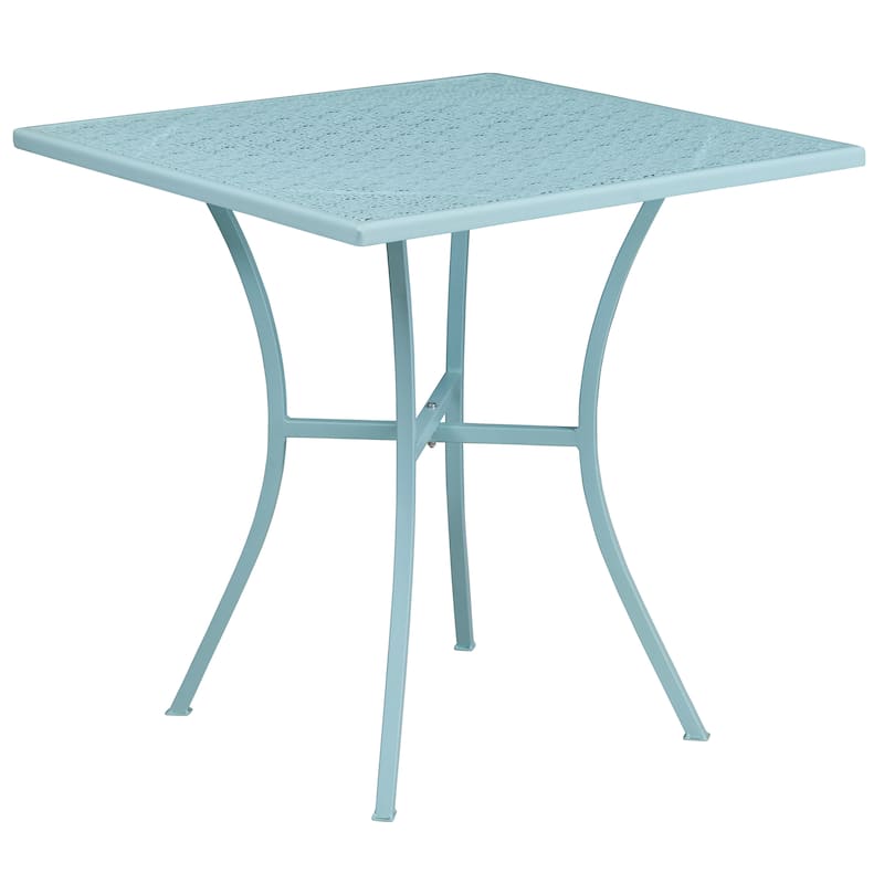 Square Patio Table | Outdoor Steel Square Patio Table - 28"W x 28"D x 28.25"H