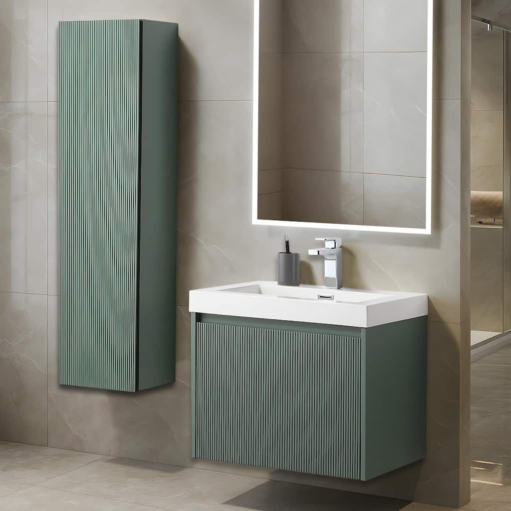 Blossom Positano 24" Floating Vanity with Sink & Side Cabinet