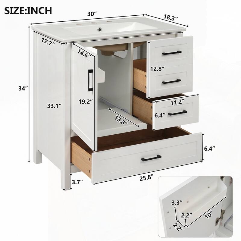 Bathroom Vanity with Sink Combination Set